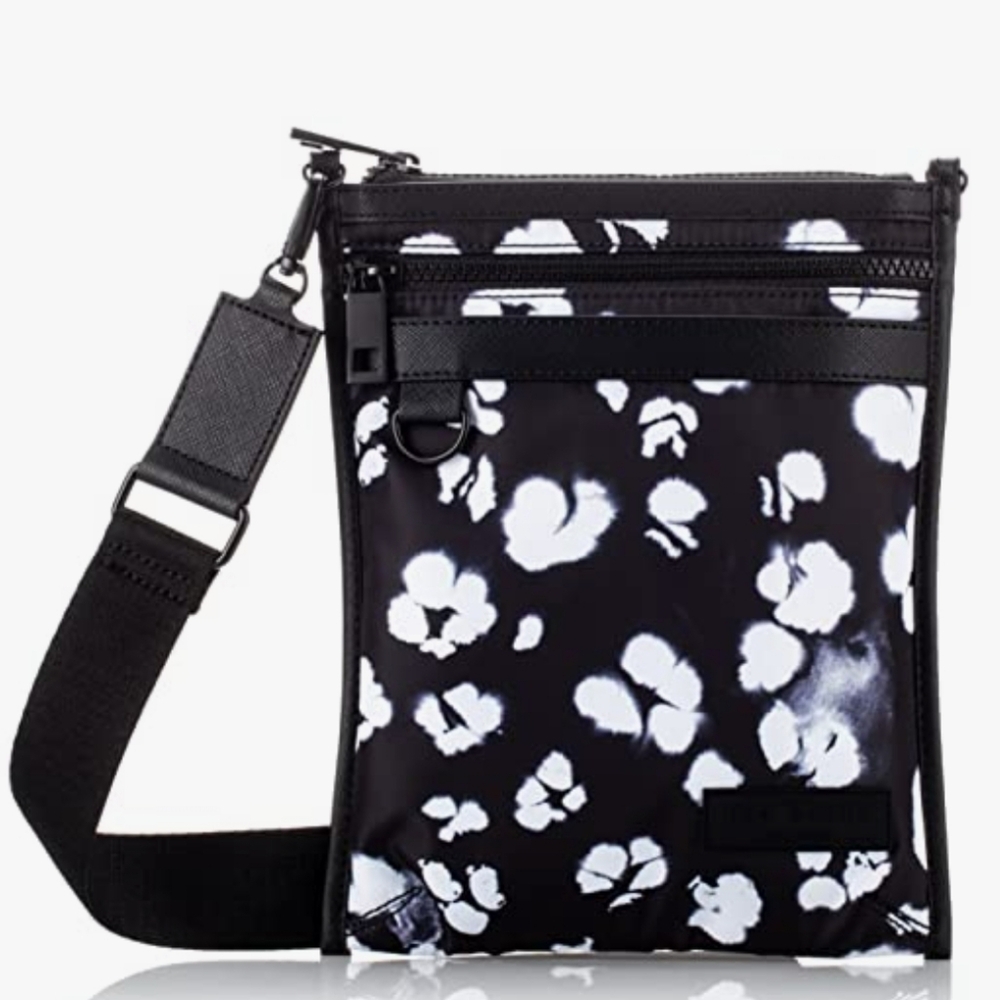 Ted Baker London Shandy Nocturnal Animal Black Nylon Crossbody Bag Leopard